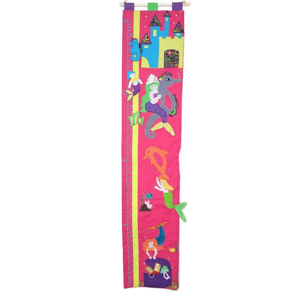 Mermaid under the sea kids growth size chart
